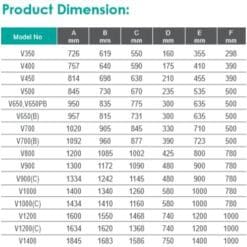ถังกรอง Emaux V Series Bobbin Wound Top Mount Dimension