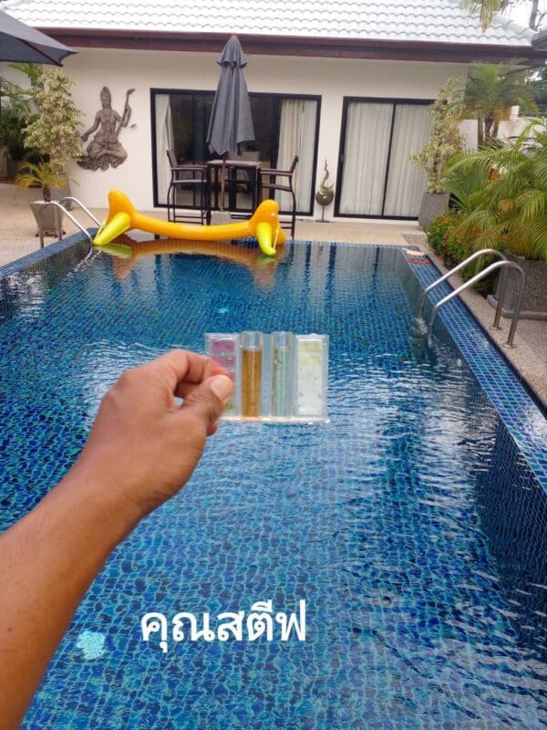 ปรับค่า pH สระ Mr.Steeve