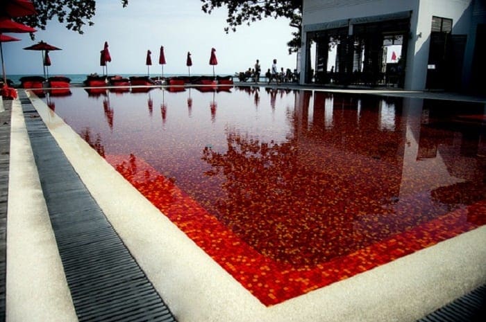 Blood red pool The library Resort Samui